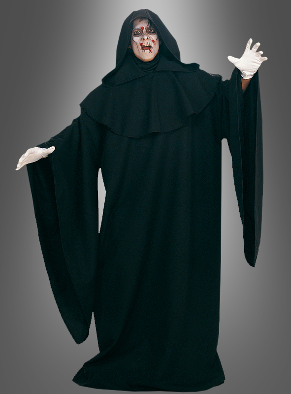 DELUXE Schwarze Robe XXL Mit Kapuze 1 DELUXE Schwarze Robe XXL Mit Kapuze