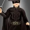 Kinder Deluxe Zorro Kostüm Mit Muskelshirt