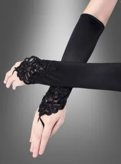 Fingerlose Handschuhe Lang Mit Spitze -Halloween-Cosplay Verkaufsgeschäft 115 475 x pic3