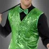 Grüne Herrenweste Mit Pailletten