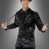 Pailletten Blazer Schwarz Für Herren