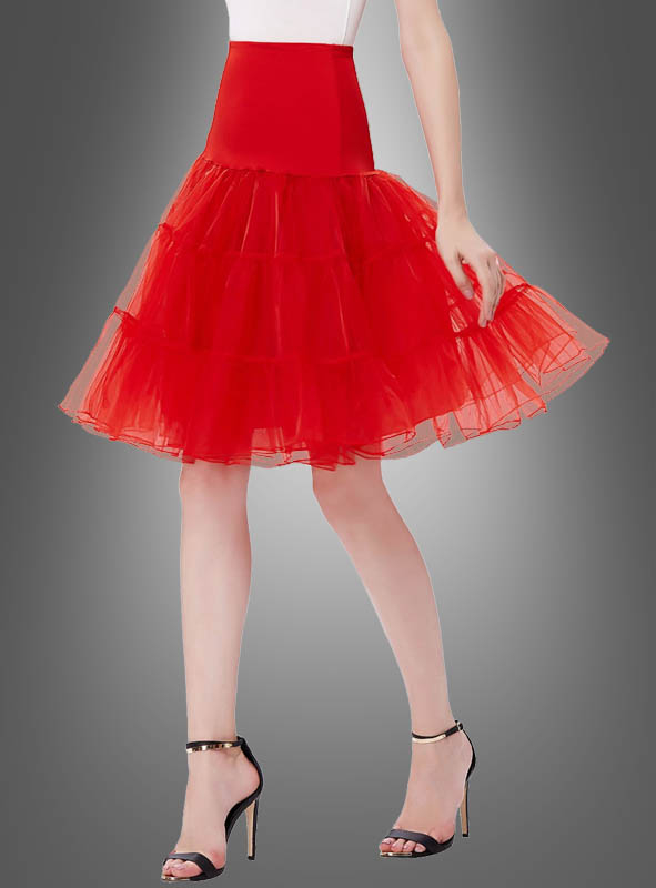 Knielanger Deluxe Petticoat Rot 1 Knielanger Deluxe Petticoat Rot