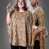Plüsch Leopard Poncho S-XXXL
