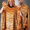 Tiger Poncho Aus Hochwertigem Plüsch S-XXXL