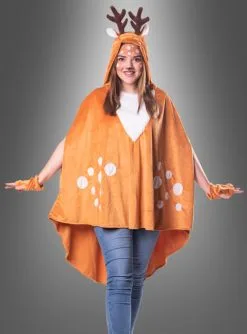 Kuschelweicher Reh Poncho S-XXXL