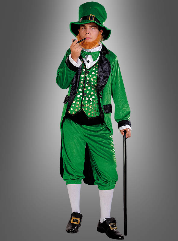 Irischer Kobold Kostüm Leprechaun Grün 1 Irischer Kobold Kostüm Leprechaun Grün