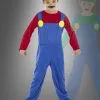 Roter Klempner Videospiel Kinderkostüm