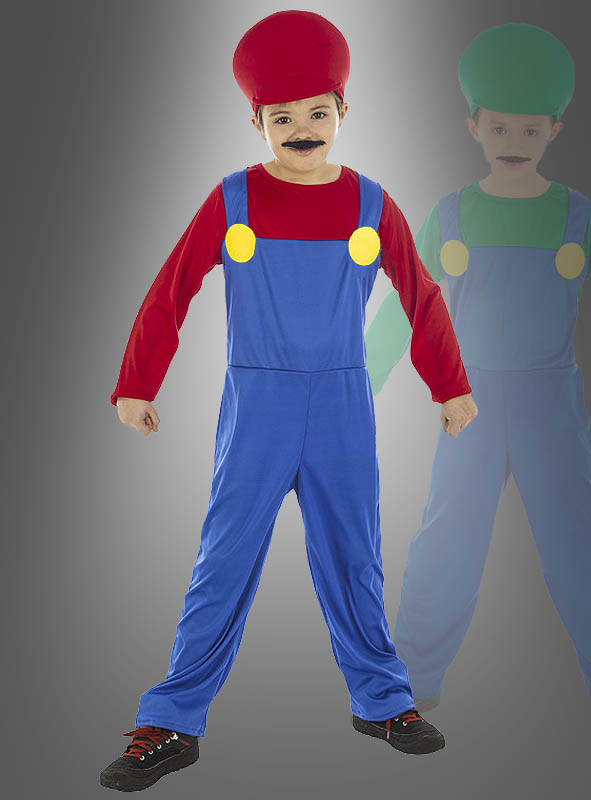 Roter Klempner Videospiel Kinderkostüm 1 Roter Klempner Videospiel Kinderkostüm