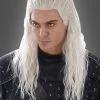 Witcher Langhaar Perücke Weiß