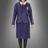Wednesday Damen Schuluniform Schwarz Lila