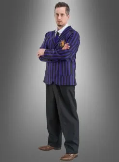 Wednesday Herren Schuluniform Schwarz Lila