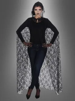 Deluxe ärmelloser Umhang Aus Spitze