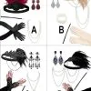 1920er Accessoire Set Mit Schmuck Silber
