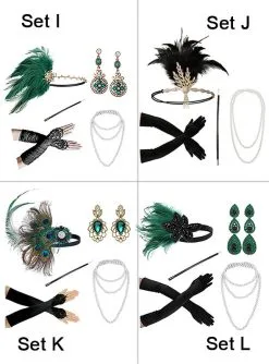 Charleston Kostümzubehör Set Gold