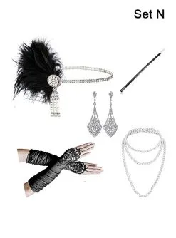 20er Jahre Zubehör Set 5-teilig Silber -Halloween-Cosplay Verkaufsgeschäft 172 979 x pic3
