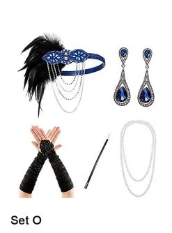 20er Jahre Zubehör Set 5-teilig Silber -Halloween-Cosplay Verkaufsgeschäft 172 979 x pic4