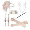20er Flapper Accessoire Set Rosa