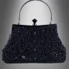 20er Jahre Handtasche Mit Pailletten Schwarz