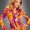 70er Bunte Bluse Andrea