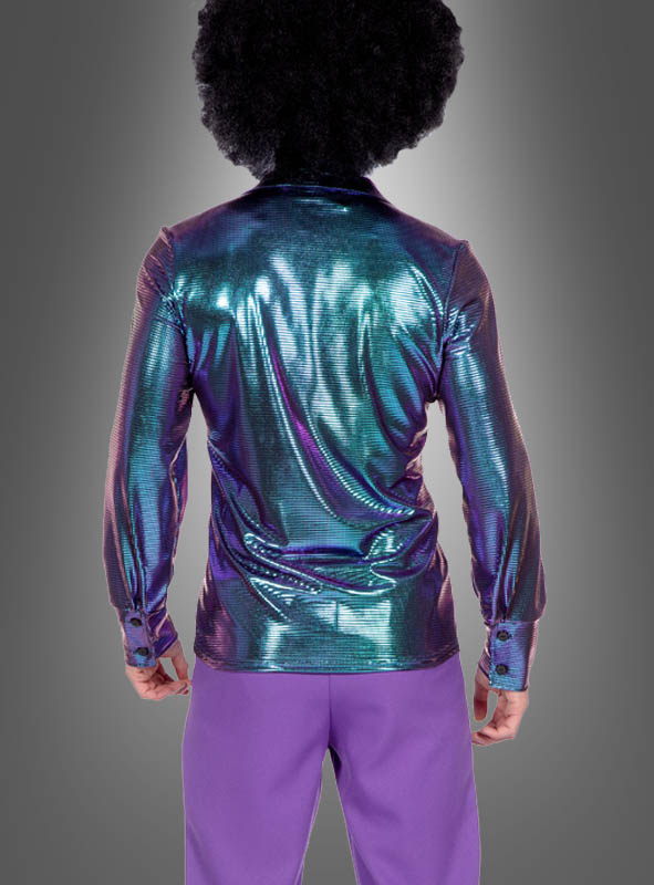 Schillerndes Premium 70er Jahre Disco Hemd 3 Schillerndes Premium 70er Jahre Disco Hemd – Bild 3