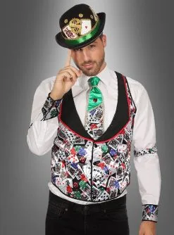 Weste Las Vegas Mit Spielkartenmuster