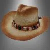 Luftiger Cowboy Strohhut Beige