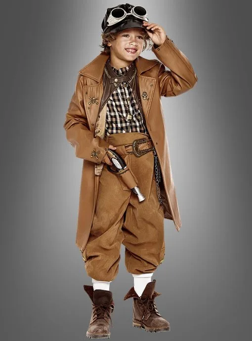 Steampunk Junge Deluxe Kostüm -Halloween-Cosplay Verkaufsgeschäft 180 28071 steampunk junge kinderkostuem deluxe