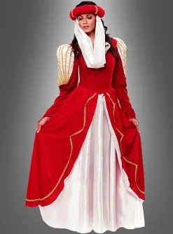 Rotes Mittelalter Kleid Hofdame
