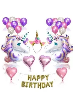 Einhorn Ballon Party Set Dekoration