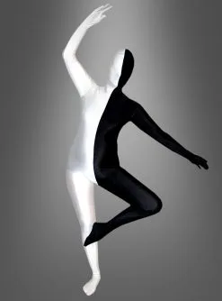 Ganzkörperanzug Schwarz-weiß