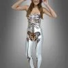 Weißer Skelettanzug Für Damen