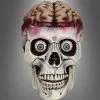 Totenkopf Mit Gehirn Und LED Augen