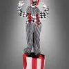 Animierter Clown Auf Podest Mit Bewegungsmelder 180cm