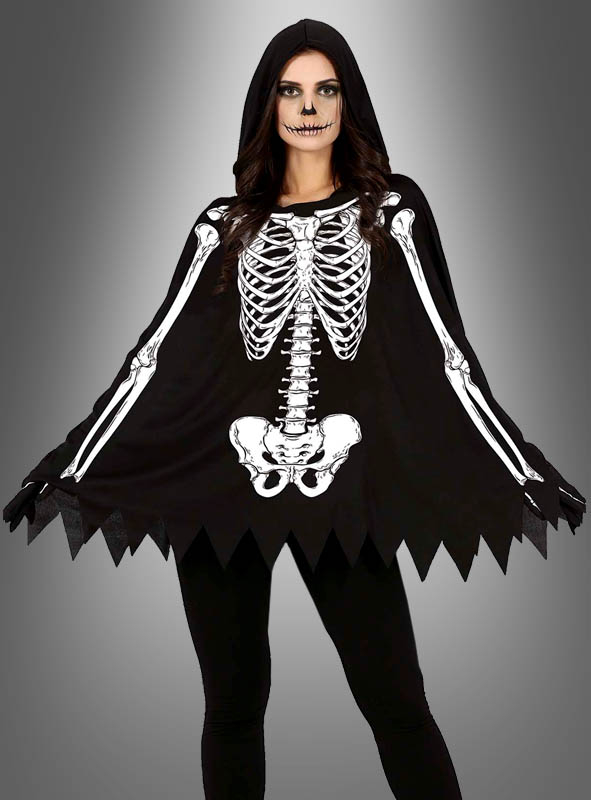 Skelett Poncho Halloween Kostüm 1 Skelett Poncho Halloween Kostüm