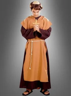 Mönchskostüm 2-farbig Mit Kapuze