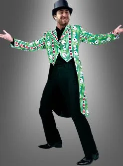 Casino Kostüm Frack Hellgrün