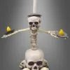 Totenkopf Kerzenhalter LED Augen 55cm