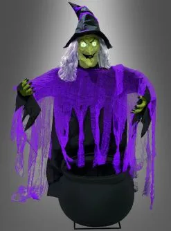 Hexe Am Hexenkessel Animatronic 140x96cm