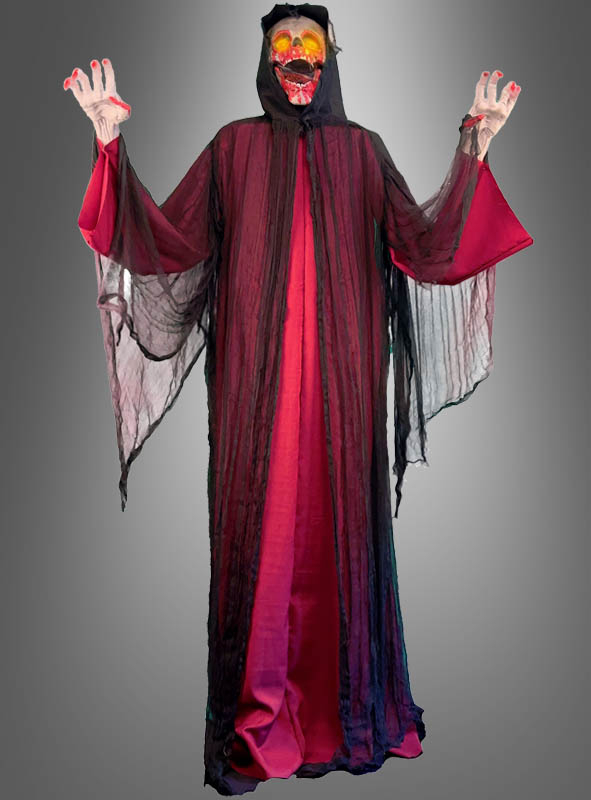 Roter Dämon Skelett Figur Animatronics 210cm 1 Roter Dämon Skelett Figur Animatronics 210cm