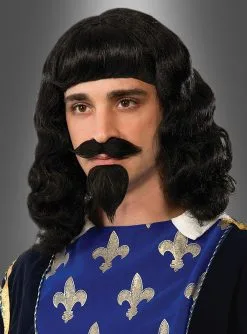 Musketier Bart Und Perücke