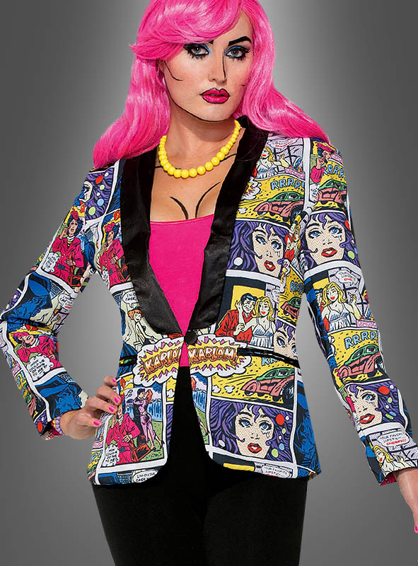 Pop Art Blazer Für Damen 1 Pop Art Blazer Für Damen