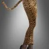 Leoparden Leggings Mit Schwanz