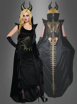 Dunkle Skelett Fee Kostüm