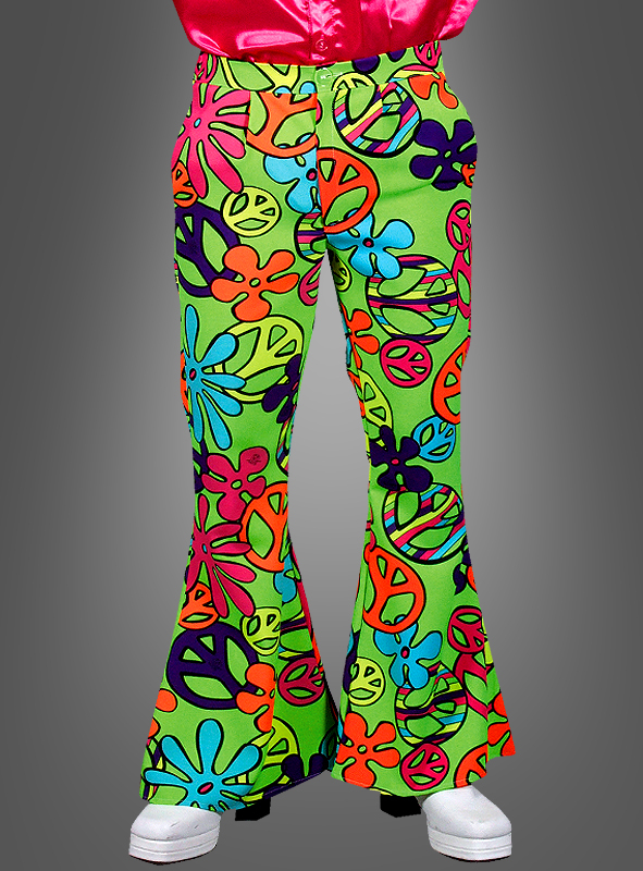 Herren Neon Peace Grün Schlaghose 1 Herren Neon Peace Grün Schlaghose