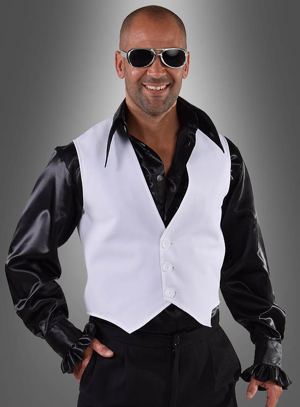 Weiße Weste Zum Disco Anzug 1 Weiße Weste Zum Disco Anzug