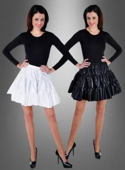 Satin Rock Mit Rüschen