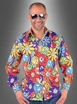 Hippie Blumenhemd Für Herren Smile
