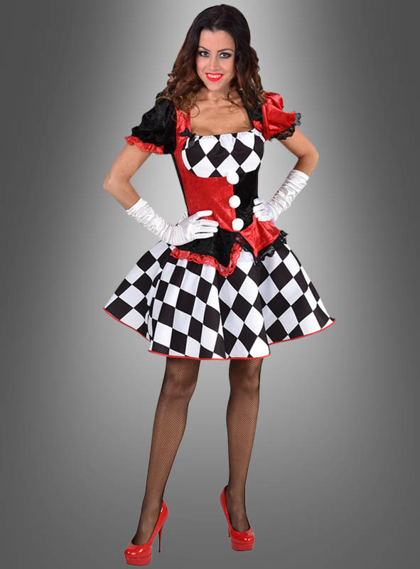 Deluxe Harlekin Clown Kleid 1 Deluxe Harlekin Clown Kleid