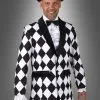 Sakko Mit Schachbrett Muster Schwarz-weiß
