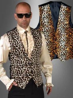 Samtige Leoparden Weste